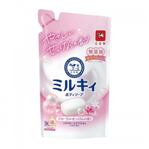 Cow 牛乳石碱 高保湿沐浴露 补充装 360ml 花香 新版